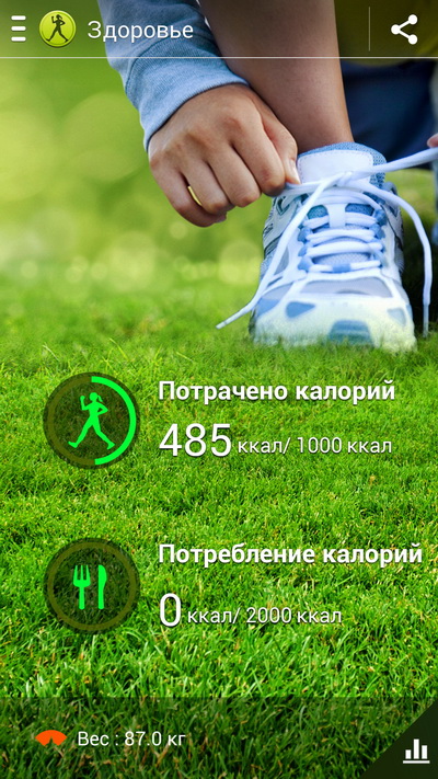 Тренер по ходьбе на Samsung Galaxy 4 